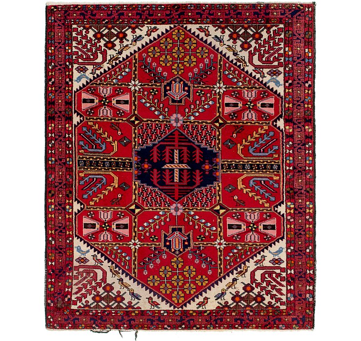 5' 3 x 6' 7 Hamedan Persian Rug