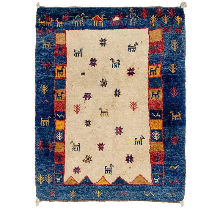 4' 10 x 6' 6 Shiraz-Gabbeh Rug