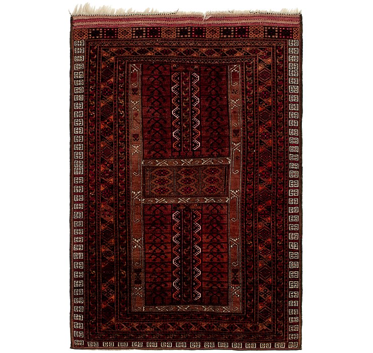 4' 6 x 6' 8 Afghan Ersari Rug