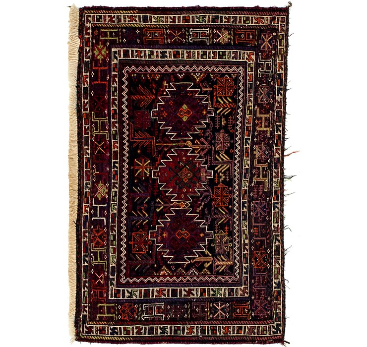 2' 5 x 4' Sirjan Persian Runner Rug