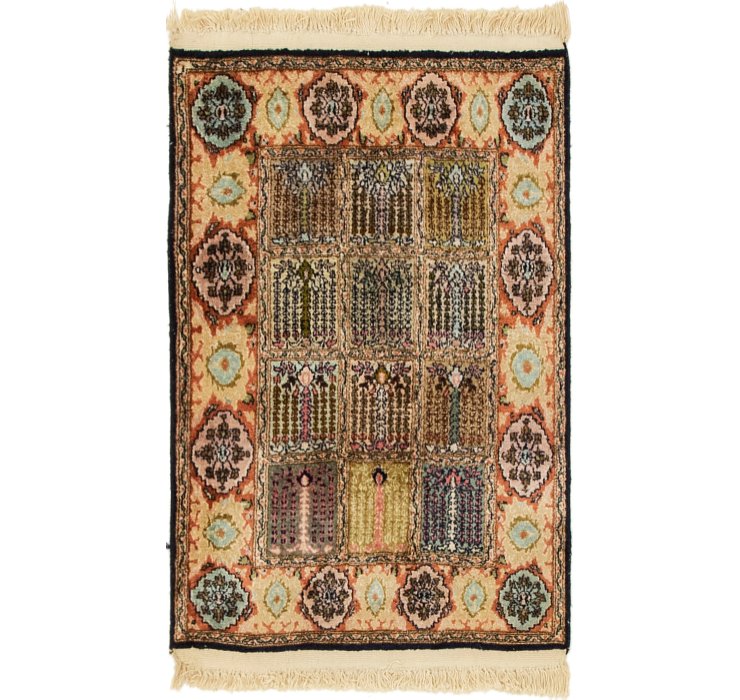 2' x 3' 3 Kashmir Oriental Rug