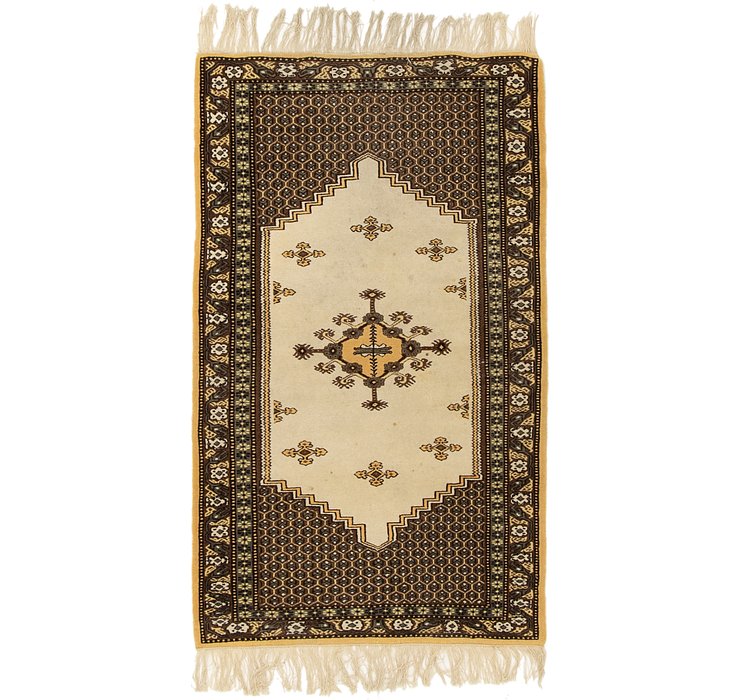 HandKnotted 3' x 4' 10 Moroccan Oriental Rug