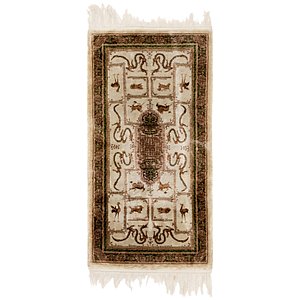 1' 7 x 3' Antique Finish Oriental...
