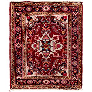 2' 10 x 3' 5 Heriz Persian Square Rug