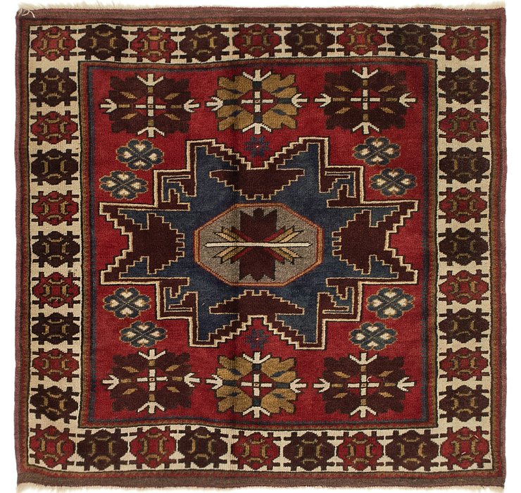 3' 7 x 3' 7 Anatolian Oriental Squa...