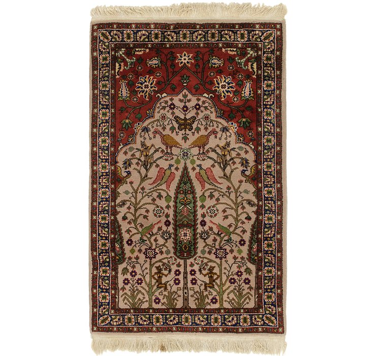 3' 6 x 5' 6 Qom Rug