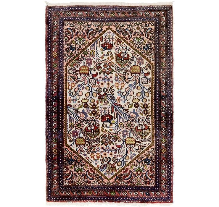 2' 7 x 4' Roodbar Persian Rug