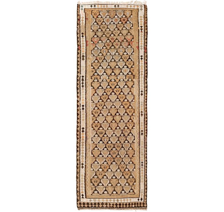 3' 8 x 10' 9 Kilim Fars Runner Rug