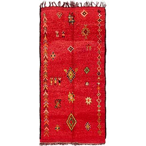 4' 8 x 9' 2 Moroccan Runner Rug