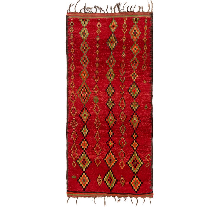 4' 9 x 10' 7 Moroccan Runner Rug