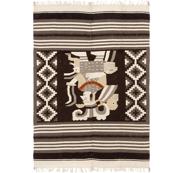 4' 7 x 6' 4 Kilim Dhurrie Rug