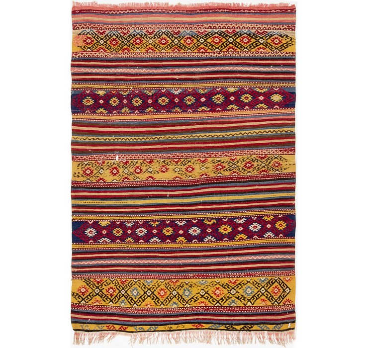 3' 4 x 4' 8 Moroccan Oriental Rug