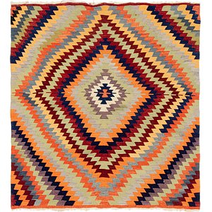 3' 6 x 3' 6 Kilim Fars Square Rug
