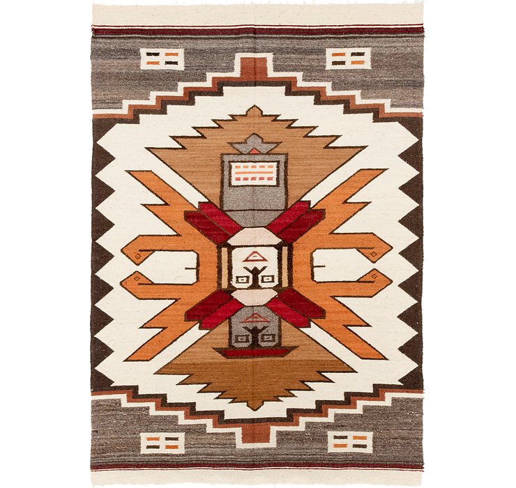 3' 10 x 5' 7 Kilim Dhurrie Rug