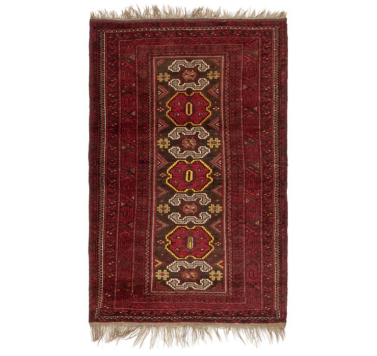 3' 6 x 6' Balouch Persian Rug