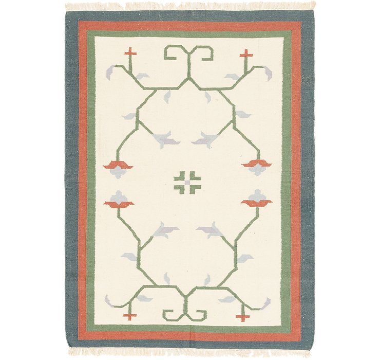 4' 3 x 6' 2 Kilim Dhurrie Rug