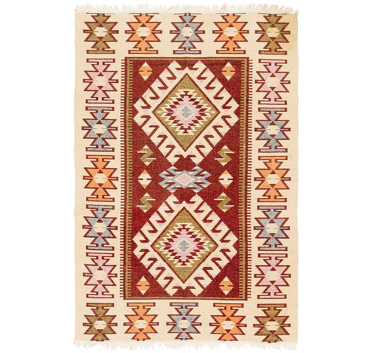 5' 2 x 7' 10 Kilim Dhurrie Rug
