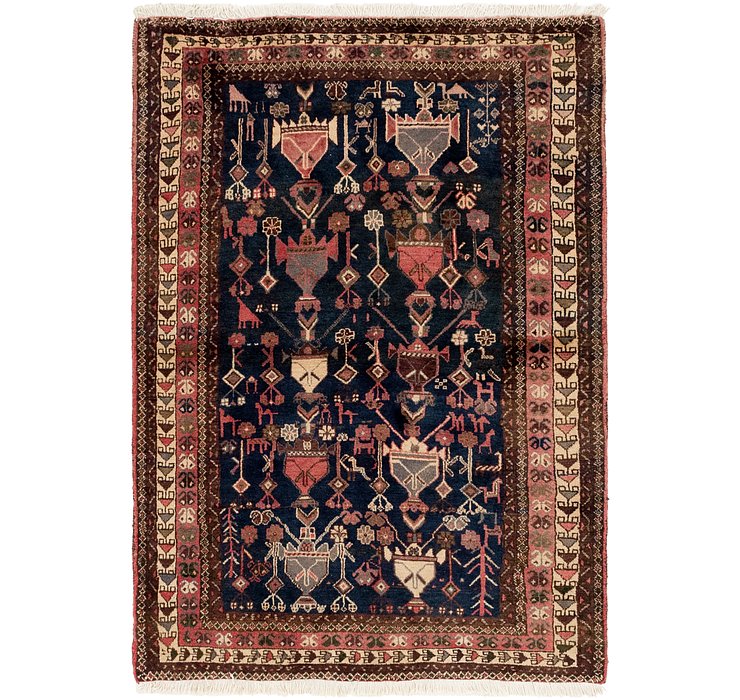 4' x 5' 10 Ghashghaei Persian Rug