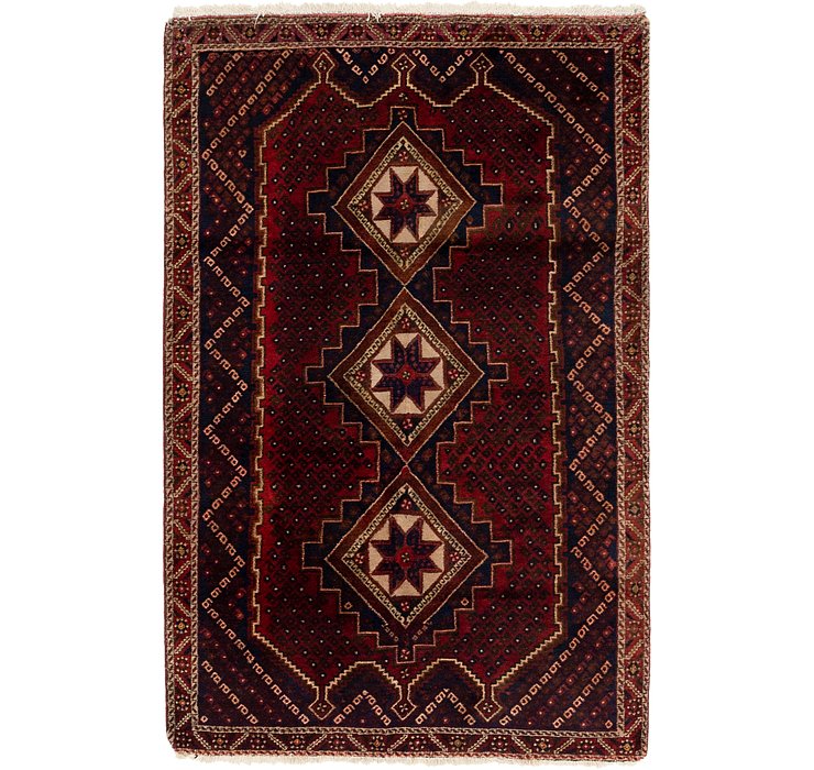 4' x 6' 3 Ghashghaei Persian Rug