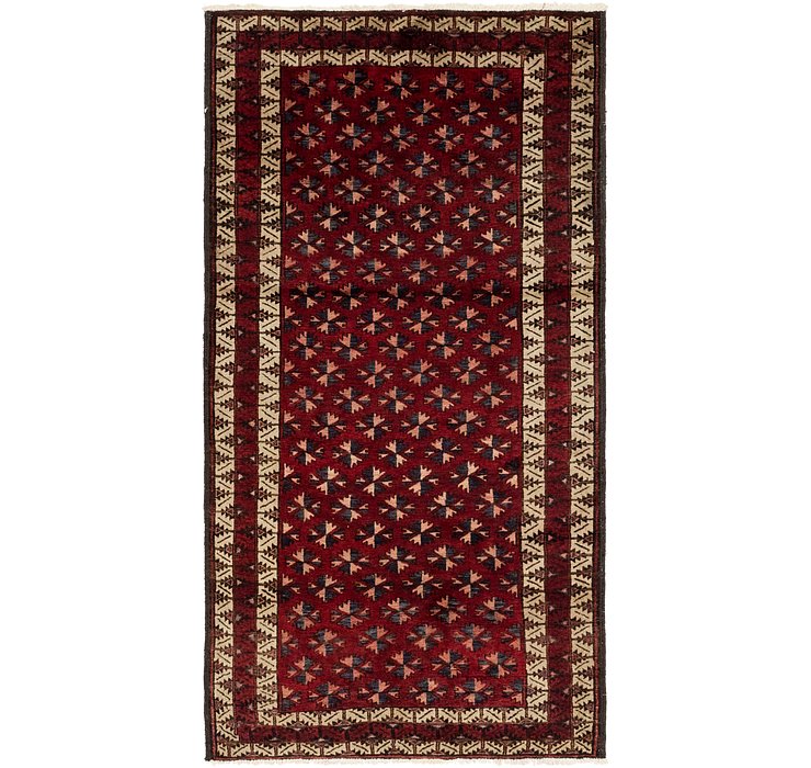 3' 9 x 7' 2 Balouch Persian Runner ...