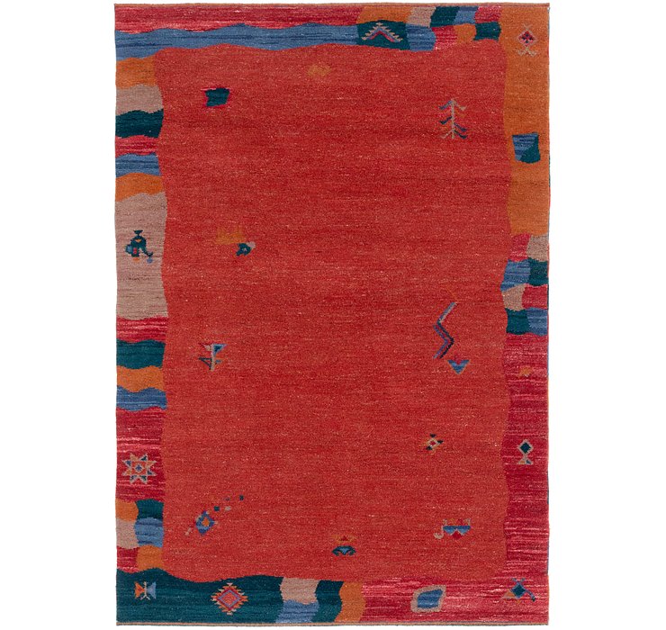 6' 7 x 9' 9 Shiraz-Gabbeh Rug