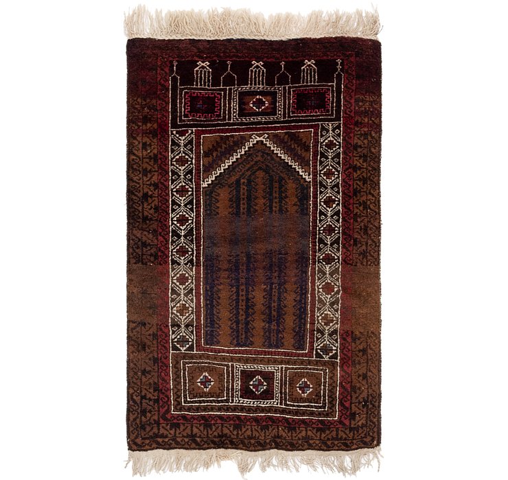 2' 9 x 4' 3 Balouch Persian Rug