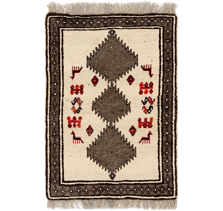 3' 5 x 5' 2 Shiraz-Gabbeh Persian Rug