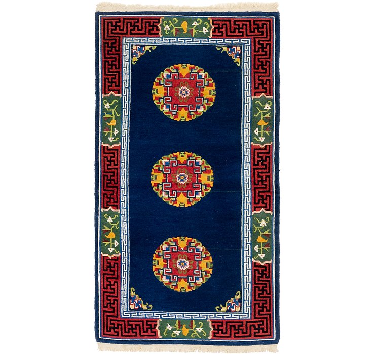 3' x 6' Antique Finish Runner Rug