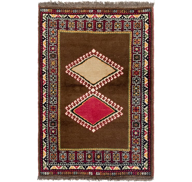 3' 5 x 5' Shiraz-Gabbeh Persian Rug