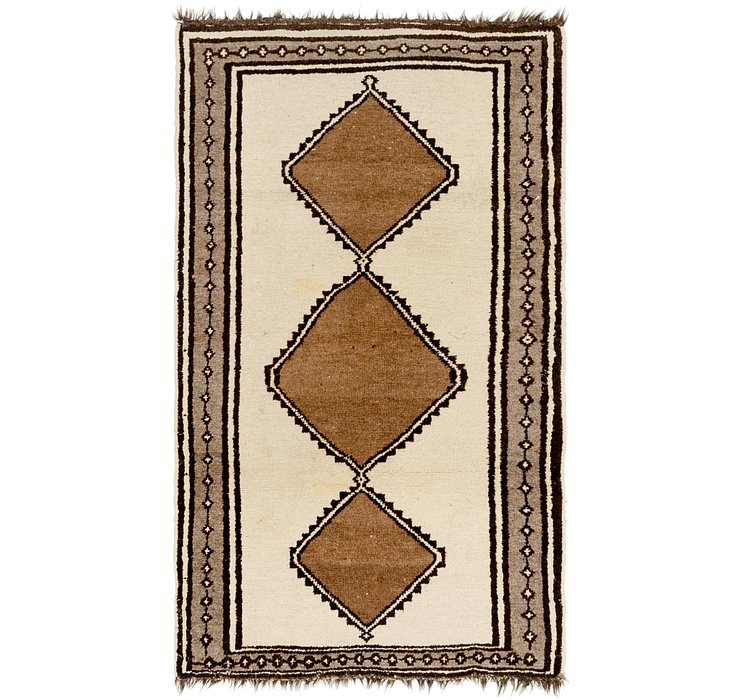 3' 6 x 6' 8 Shiraz-Gabbeh Persian Rug