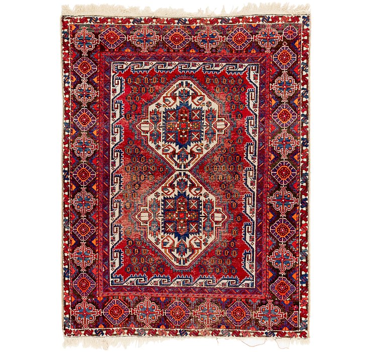 4' 10 x 6' 5 Gharajeh Persian Rug
