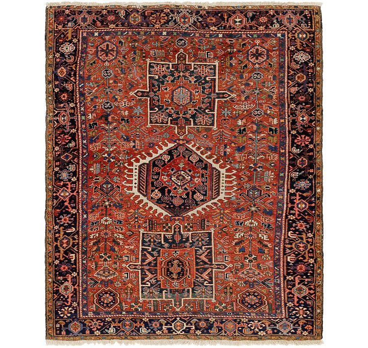 4' 8 x 6' Gharajeh Persian Rug
