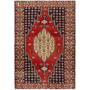 4' 4 x 6' 8 Mazlaghan Persian Rug