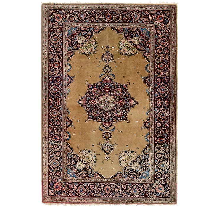 4' 4 x 6' 9 Kashan Persian Rug
