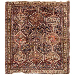 4' 8 x 5' 5 Shiraz Persian Rug