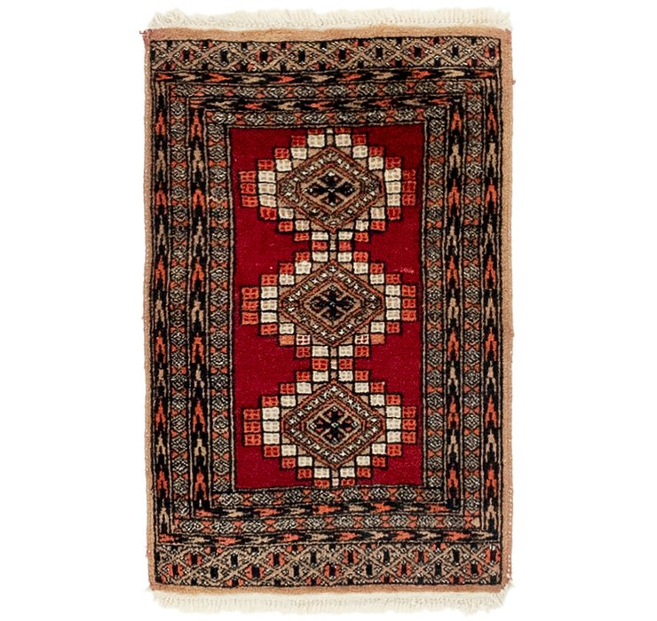 HandKnotted 1' 6 x 2' 4 Bokhara Oriental Rug