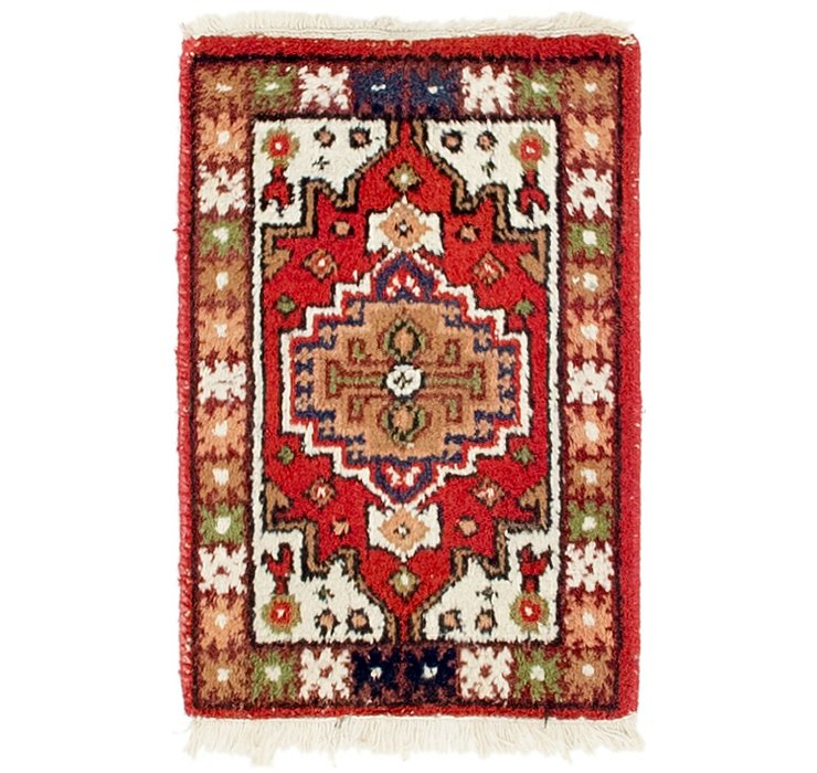HandKnotted 1' 3 x 2' Heriz Rug