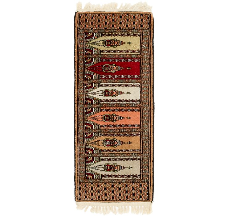 HandKnotted 1' x 2' 10 Bokhara Oriental Rug