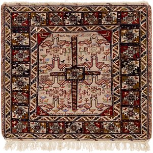 3' 9 x 3' 9 Sirjan Persian Square Rug