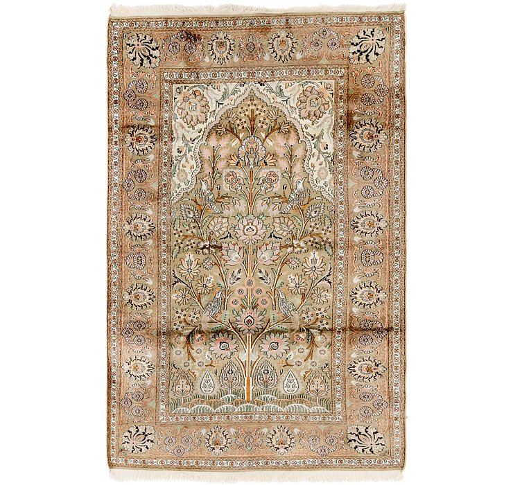 4' x 6' 5 Kashmir Oriental Rug