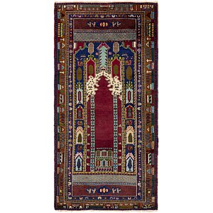 HandKnotted 3' 8 x 7' 8 Anatolian Oriental Runn...