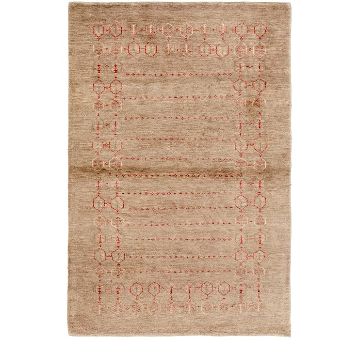 HandKnotted 4' x 6' Kashkuli Gabbeh Rug