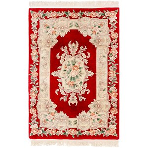 Unique Loom 4' x 6' 2 Carved Pekin Persian Rug
