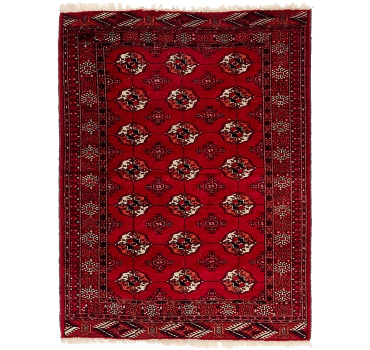 4' x 5' 6 Torkaman Persian Rug