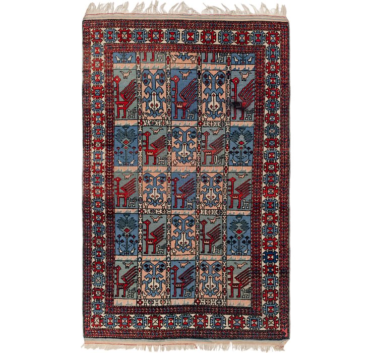 4' 5 x 7' Kars Oriental Rug
