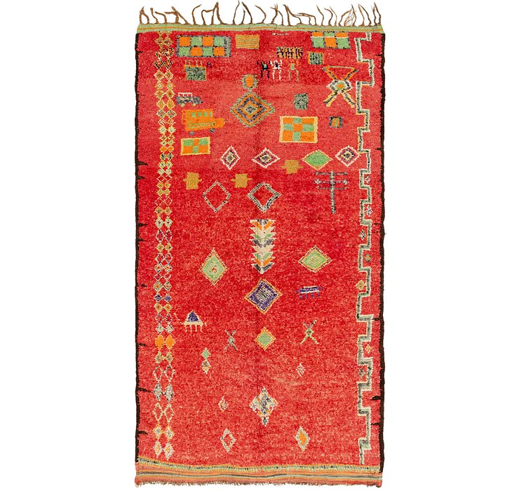 5' x 9' 10 Moroccan Runner Rug