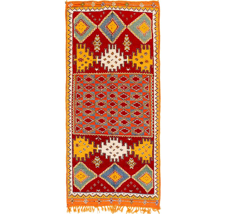 4' 9 x 10' 4 Moroccan Runner Rug