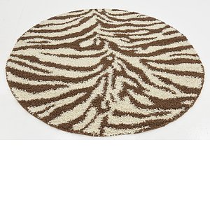 6' 6 x 6' 8 Multi-Tone Shag Round Rug