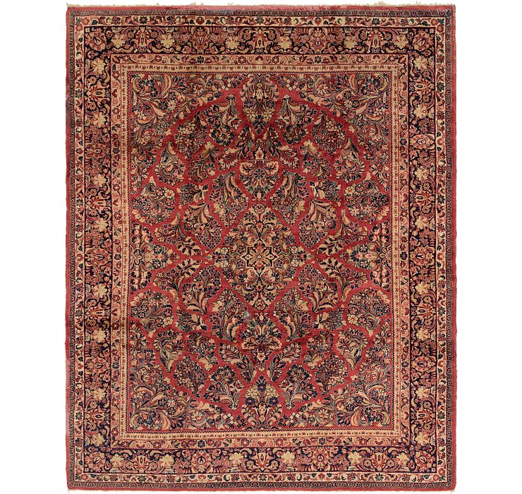 8' x 10' 2 Sarough Persian Rug