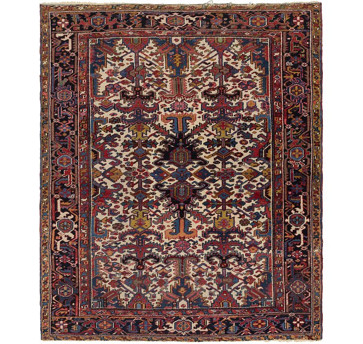 6' 9 x 8' 5 Heriz Persian Rug